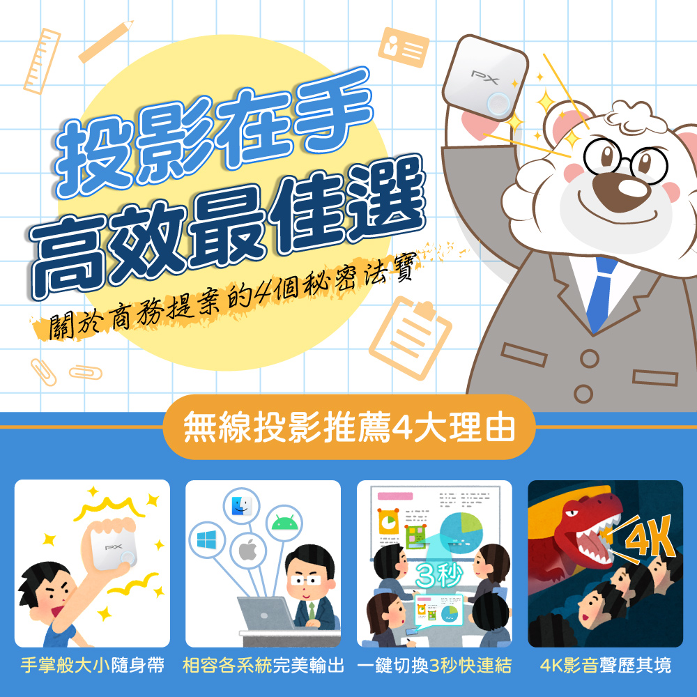 無線投影設備在手,讓商務會議高效率順暢進行!